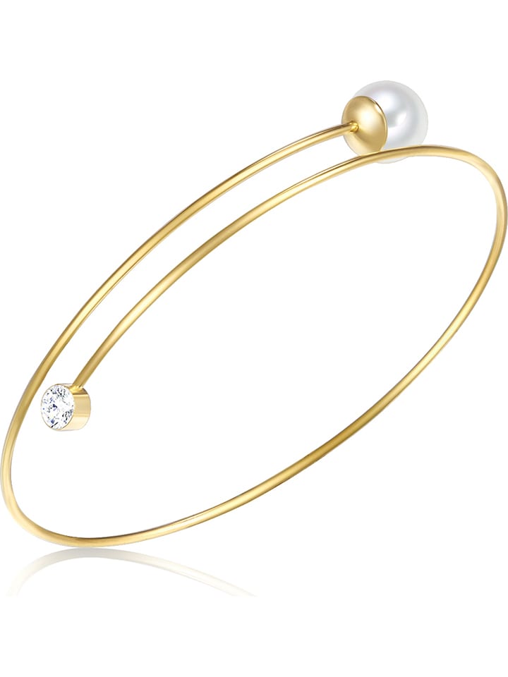 Yamato Pearls Pozłacana bransoletka z perłami i cyrkoniami rozmiar: onesize