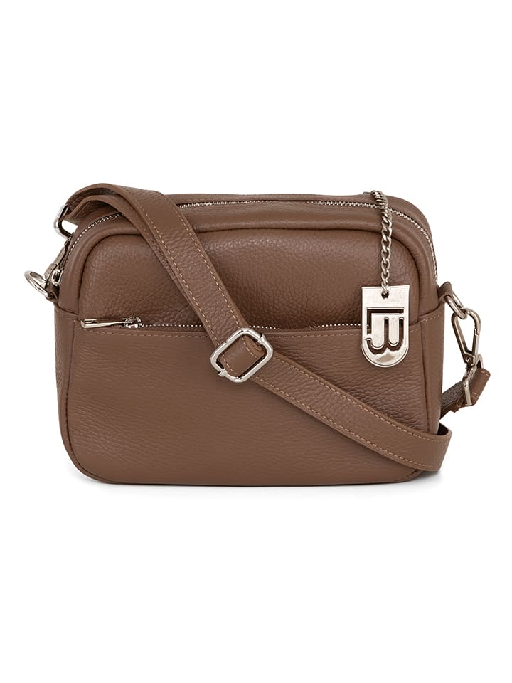 Lucca Baldi Skórzana torebka w kolorze brązowym - 22 x 18 x 9 cm rozmiar: onesize