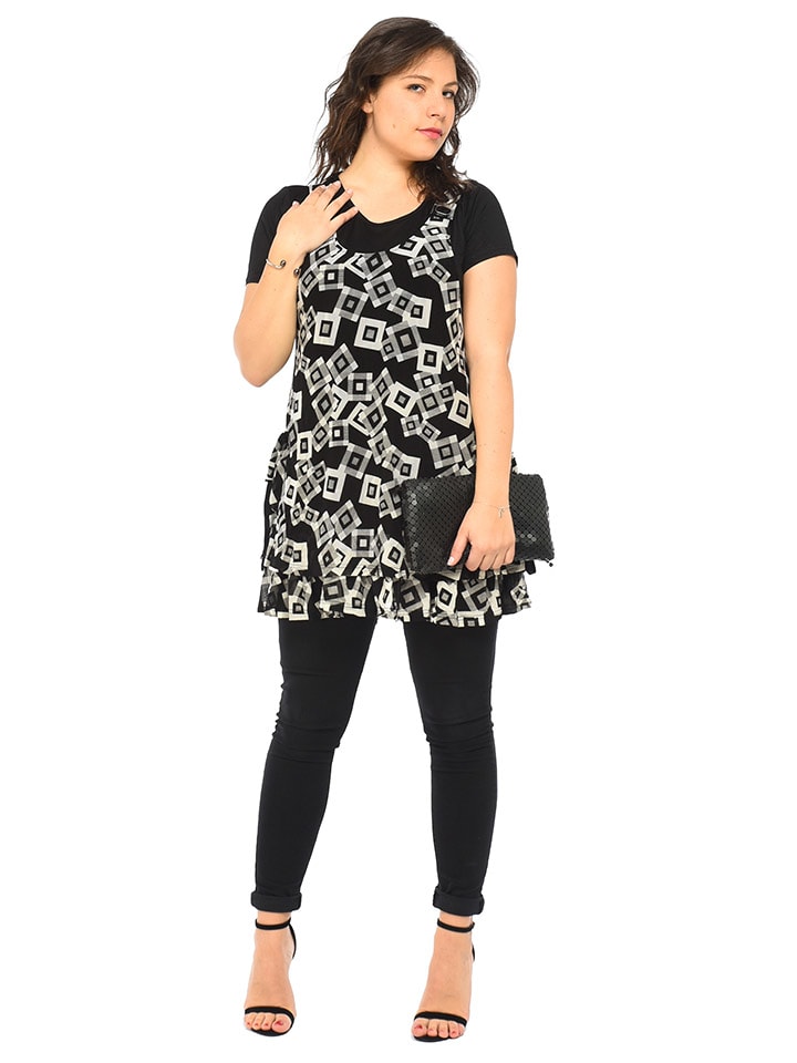 POMME ROUGE Tunika w kolorze czarnym rozmiar: 44/46