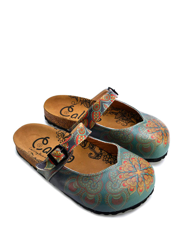 Calceo Chodaki w kolorze błękitnym ze wzorem rozmiar: 35