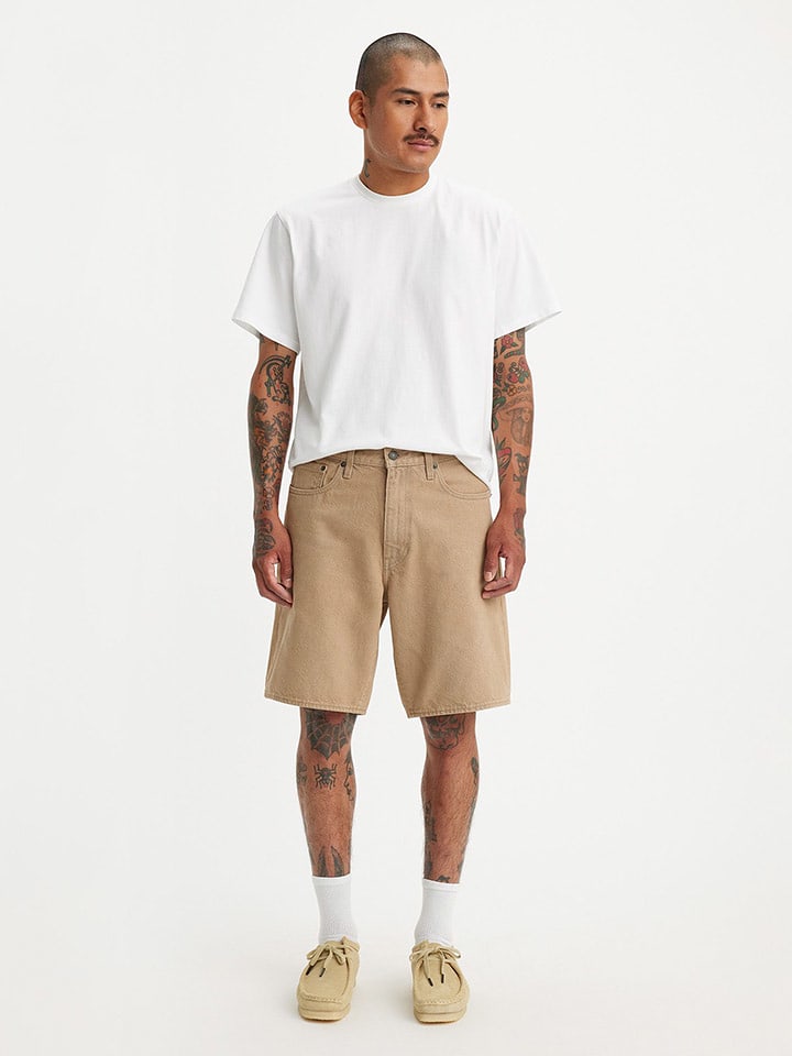 Levi´s Bermudy dżinsowe "468" w kolorze jasnobrązowym rozmiar: W34