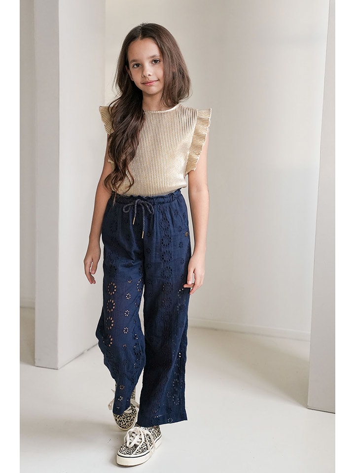 Like Flo Spodnie "Fenna" w kolorze granatowym rozmiar: 158