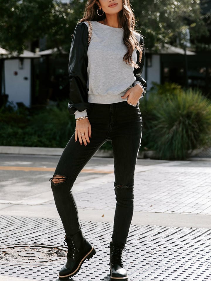 LA Angels Bluza w kolorze szaro-czarnym rozmiar: M