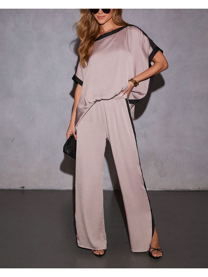 Milan Kiss Spodnie w kolorze beżowym rozmiar: S