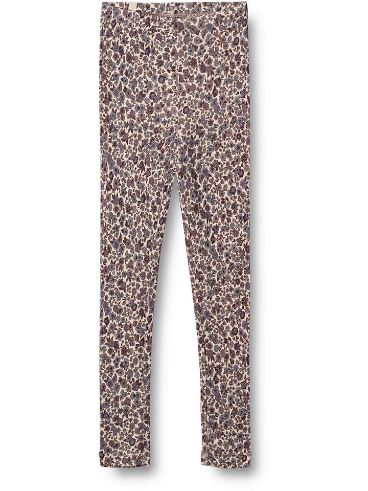 Wheat Wełniane legginsy w kolorze fioletowym rozmiar: 116