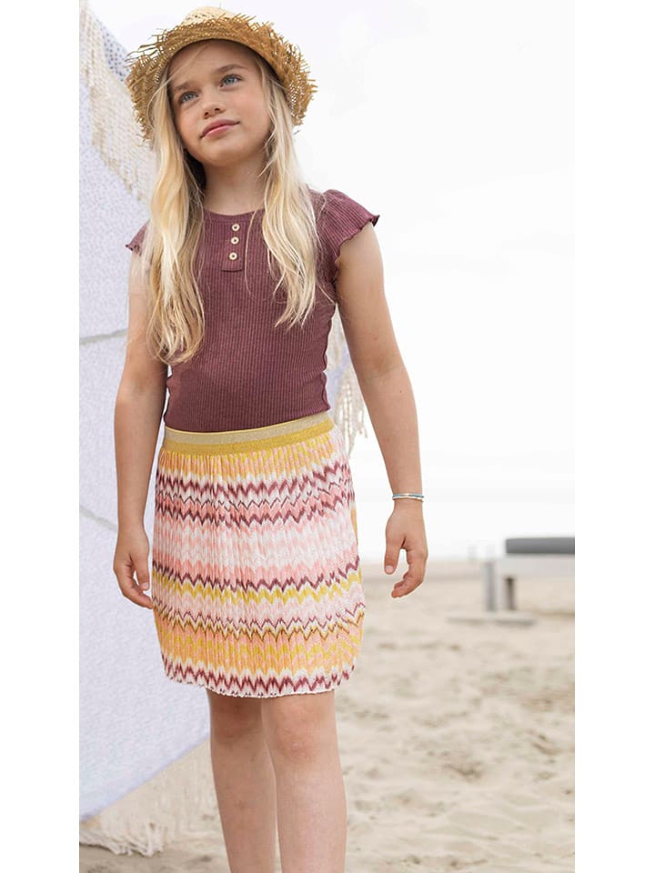 Like Flo Spódnica w kolorze jasnoróżowo-żółtym rozmiar: 134