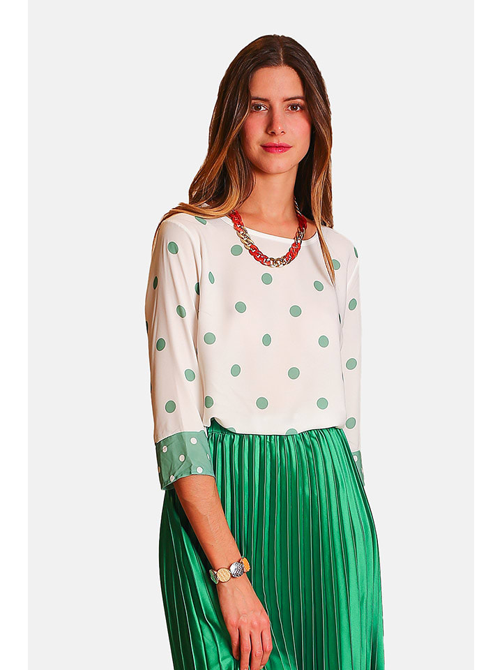 William de Faye Bluzka w kolorze kremowo-zielonym rozmiar: 34