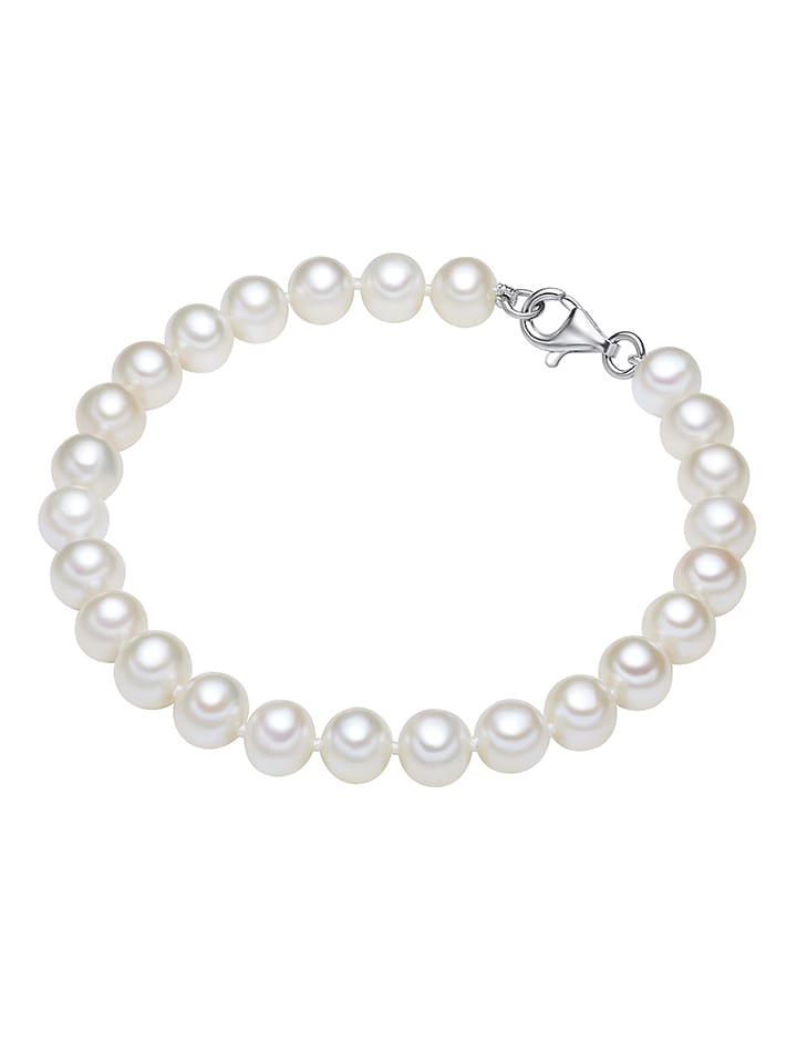 The Pacific Pearl Company Bransoletka perłowa w kolorze białym rozmiar: 21 cm