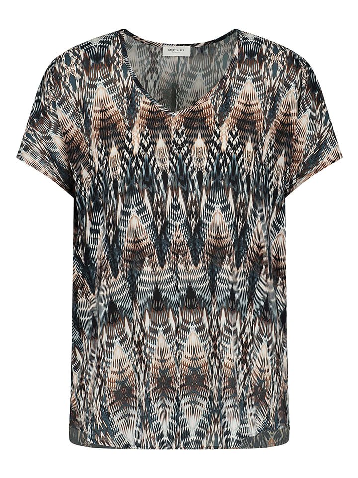 Gerry Weber Bluzka w kolorze niebieskim ze wzorem rozmiar: 42