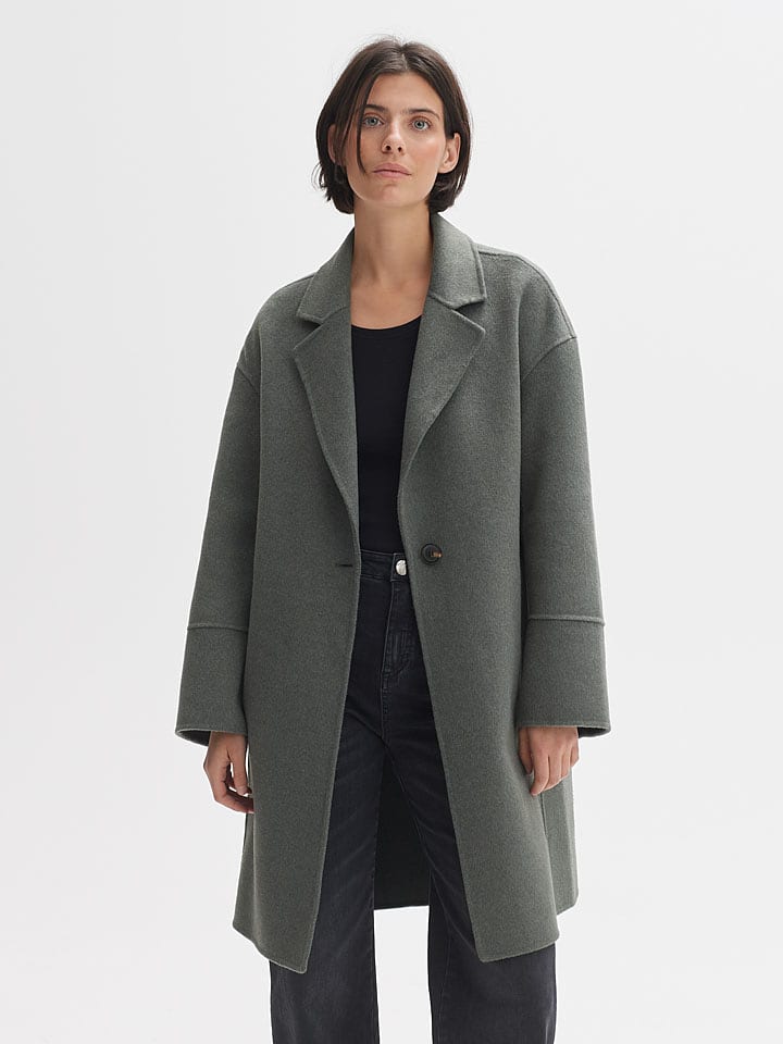 OPUS Płaszcz przejściowy w kolorze ciemnozielonym rozmiar: 40