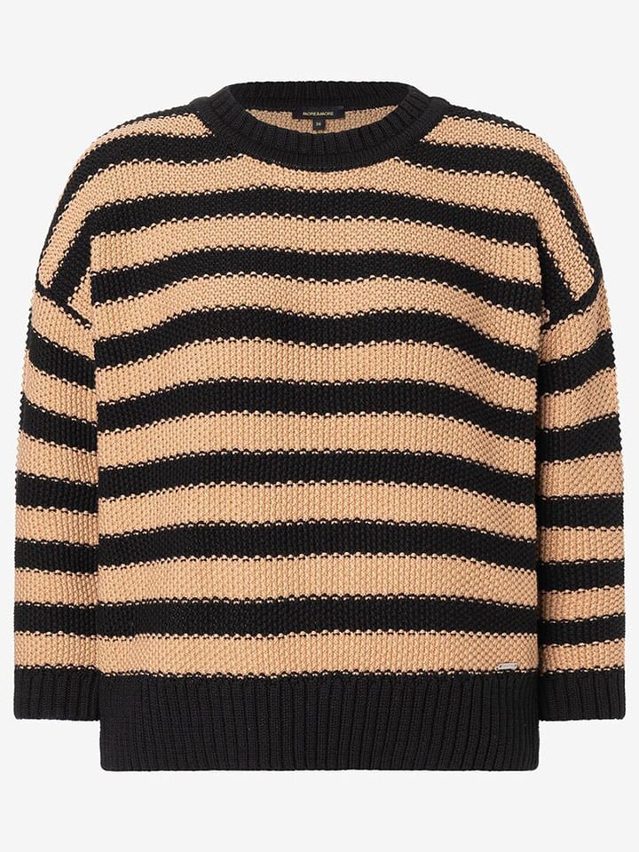 More & More Sweter w kolorze czarno-jasnobrązowym rozmiar: 34