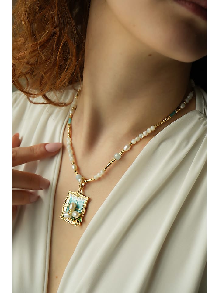 Pierres delicates Pozłacany naszyjnik z zawieszką - dł. 50 cm rozmiar: onesize