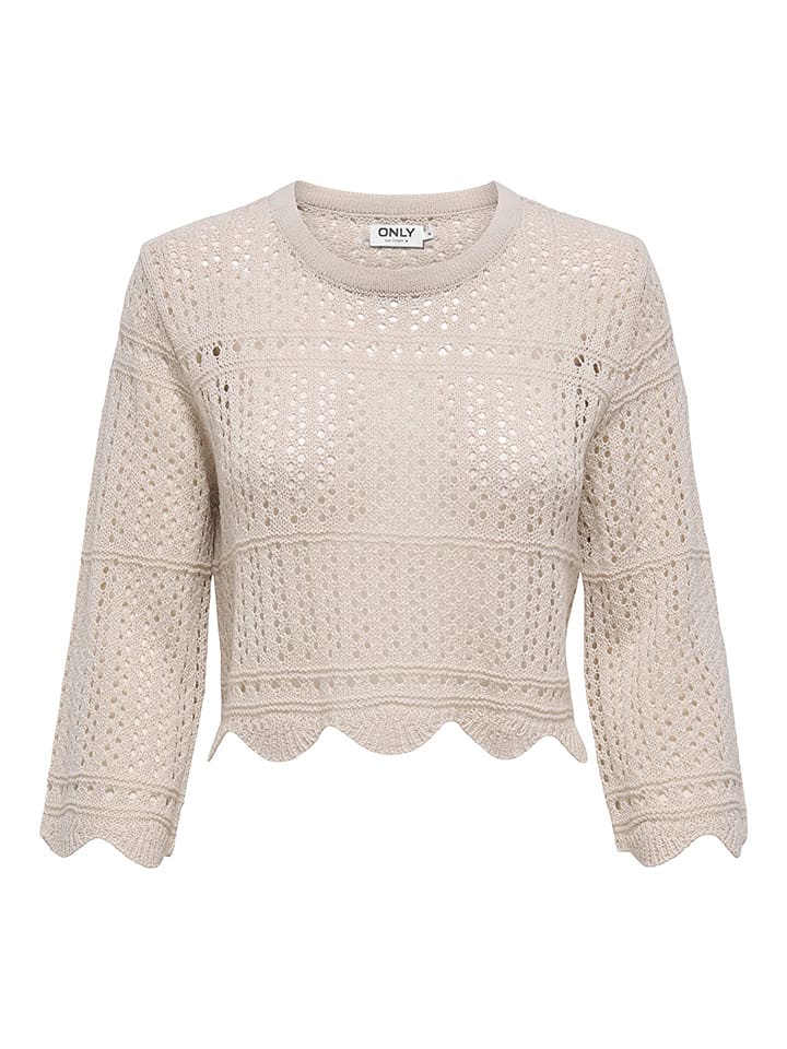ONLY Sweter w kolorze kremowym rozmiar: L