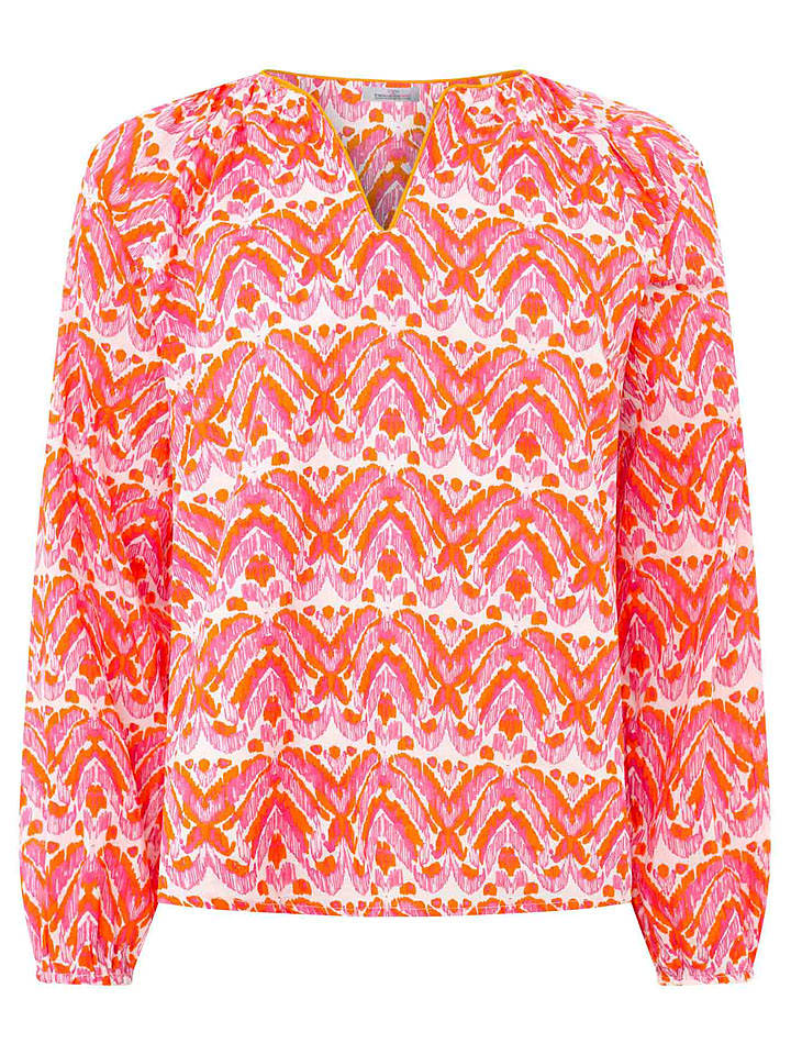 Zwillingsherz Bluzka "Joyful" w kolorze czerwono-jasnoróżowym rozmiar: L/XL