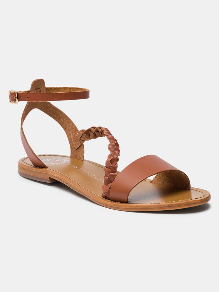 Les BAGATELLES Skórzane sandały "Belgrade" w kolorze jasnobrązowym rozmiar: 40