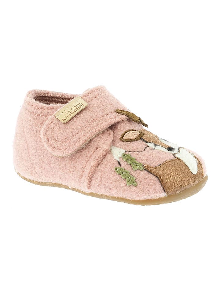 Living Kitzbühel Wełniane kapcie "Fawn" w kolorze jasnoróżowym rozmiar: 25