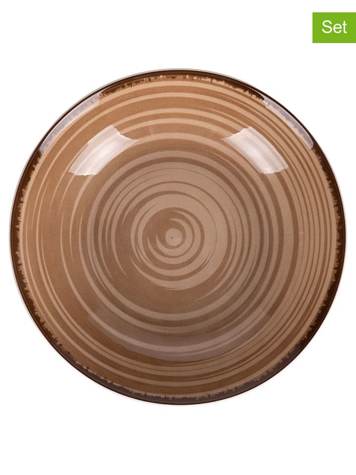 Villa d´Este Talerze głębokie (6 szt.) "Baita" w kolorze brązowym - Ø 20,5 cm rozmiar: onesize