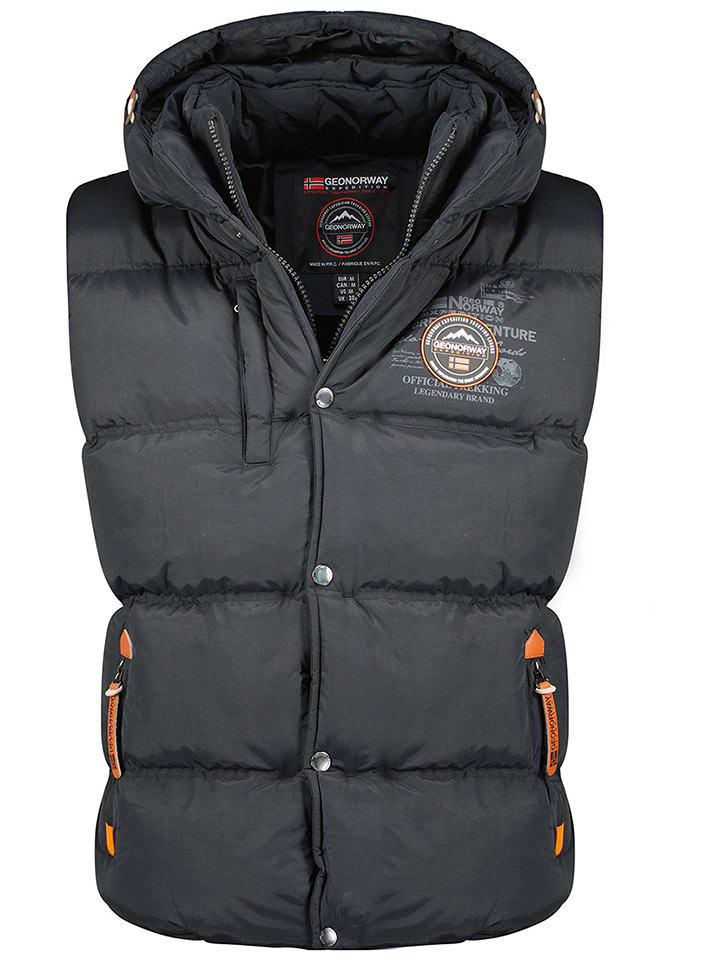 Geographical Norway Kamizelka pikowana "Vilano" w kolorze czarnym rozmiar: XL