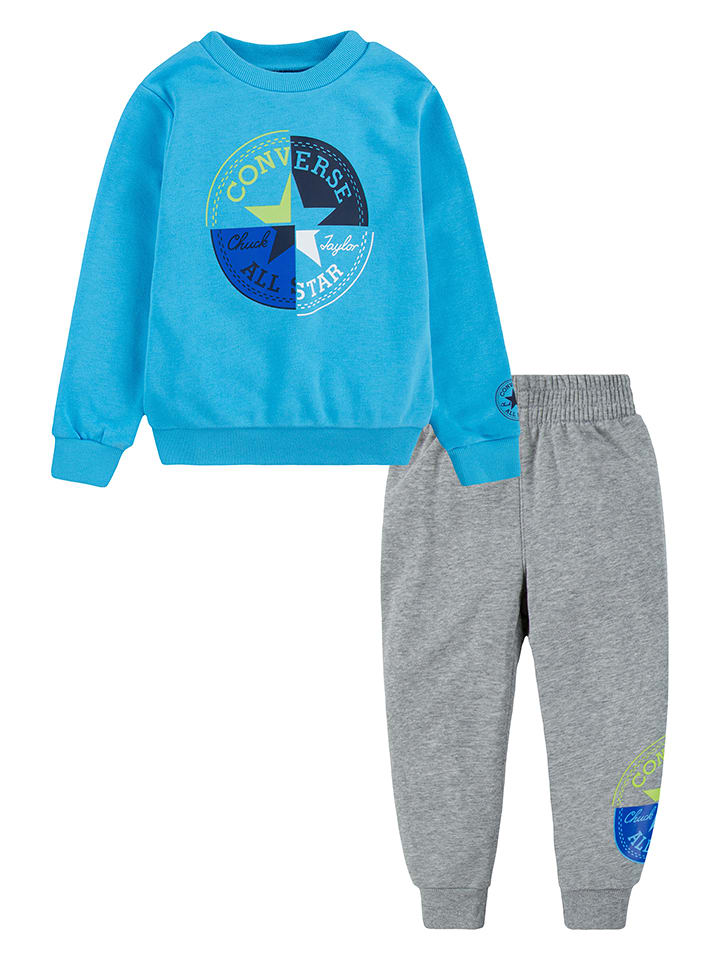 Converse 2-częściowy zestaw w kolorze niebiesko-szarym rozmiar: 104/110
