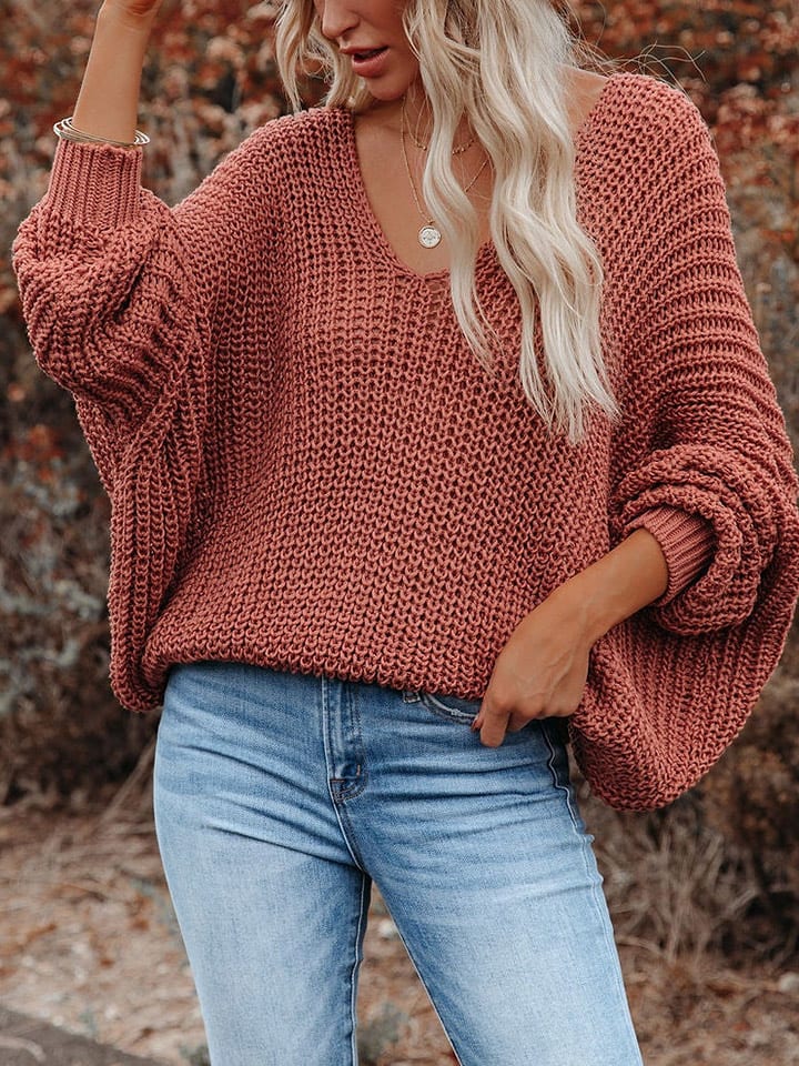 Milan Kiss Sweter w kolorze czerwonobrązowym rozmiar: L