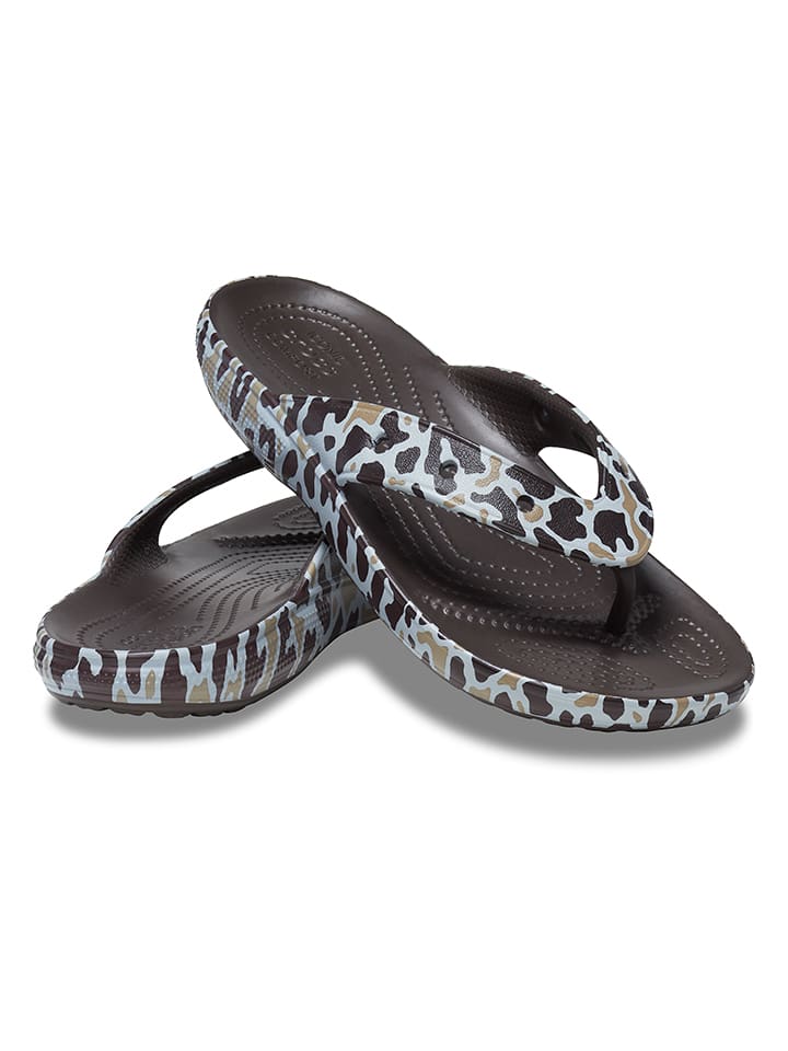 Crocs Japonki "Classic Animal" w kolorze czarnym ze wzorem rozmiar: 41/42