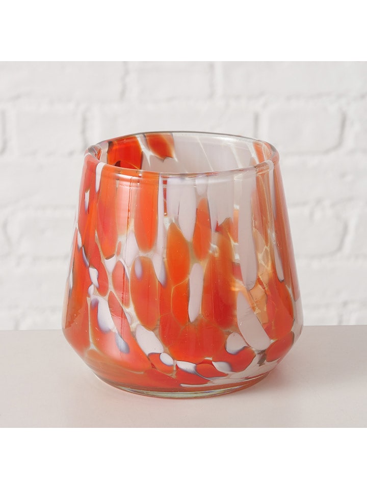 Boltze Świecznik "Layla" w kolorze pomarańczowym - 9,5 x Ø 9 cm rozmiar: onesize