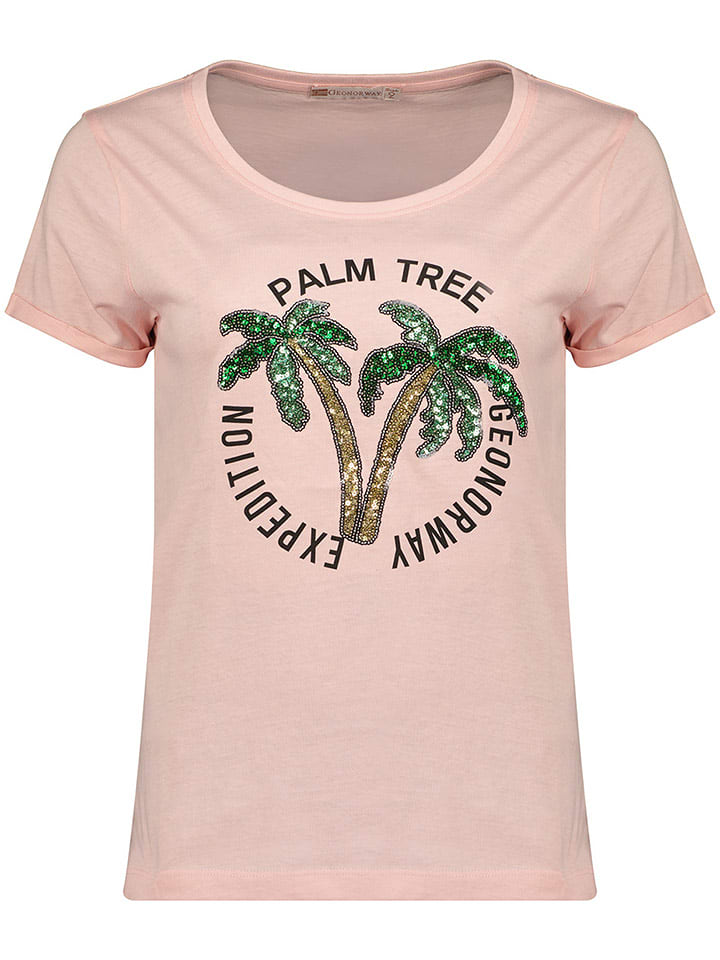 Geographical Norway Koszulka "Jingrid" w kolorze jasnoróżowym rozmiar: XL