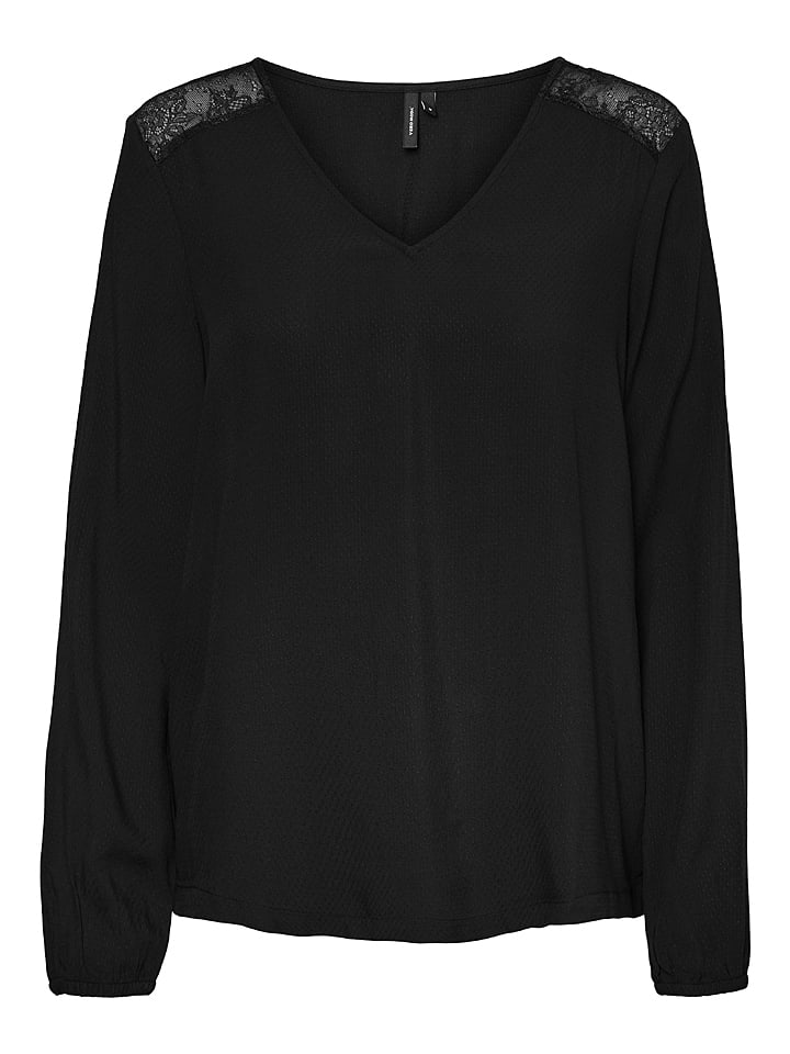 Vero Moda Bluzka "Beatrix" w kolorze czarnym rozmiar: XS