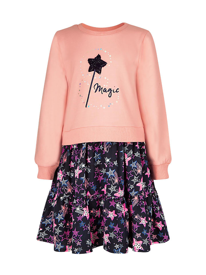 happy girls by Eisend Sukienka w kolorze jasnoróżowo-granatowym rozmiar: 140