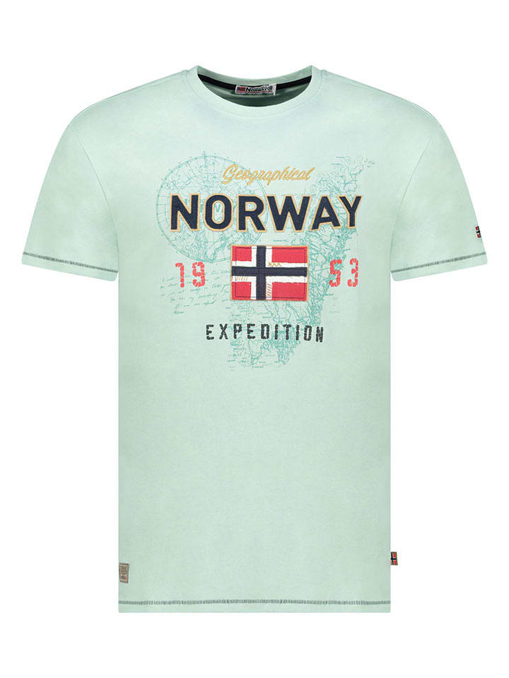 Geographical Norway Koszulka "Juitre" w kolorze turkusowym rozmiar: S
