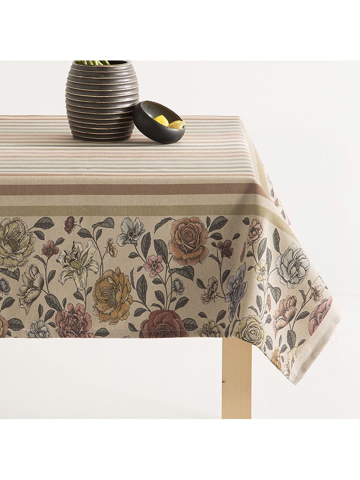 Mint Rugs Obrus "Natural May Multi" w kolorze beżowo-brązowym rozmiar: 140x140 cm