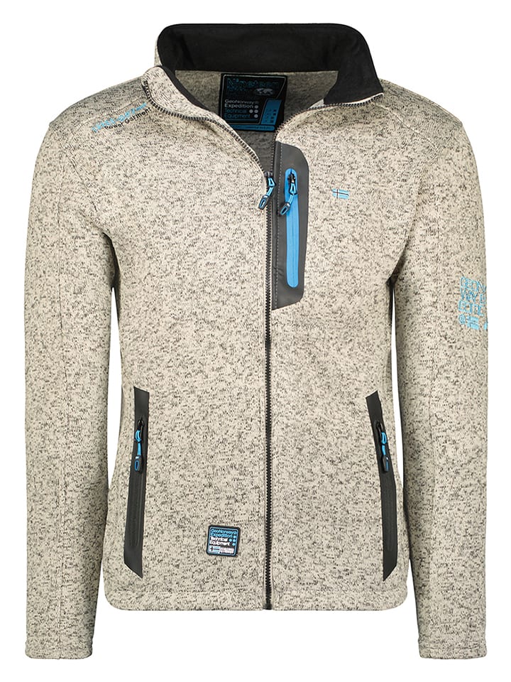 Geographical Norway Kurtka polarowa w kolorze beżowo-szarym rozmiar: L