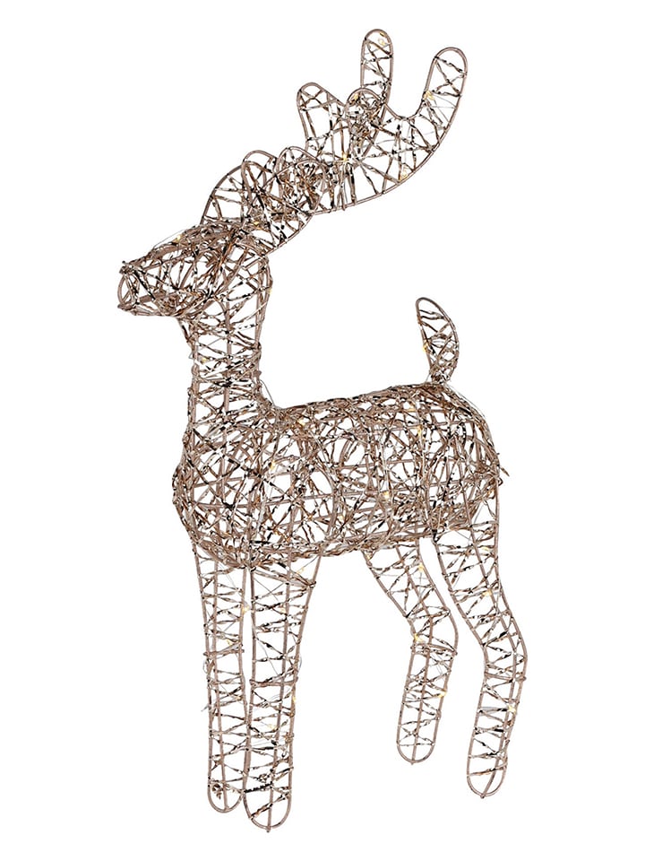 WellHome Figurka dekoracyjna LED w kolorze złotym - 24 x 37 x 12 cm rozmiar: onesize