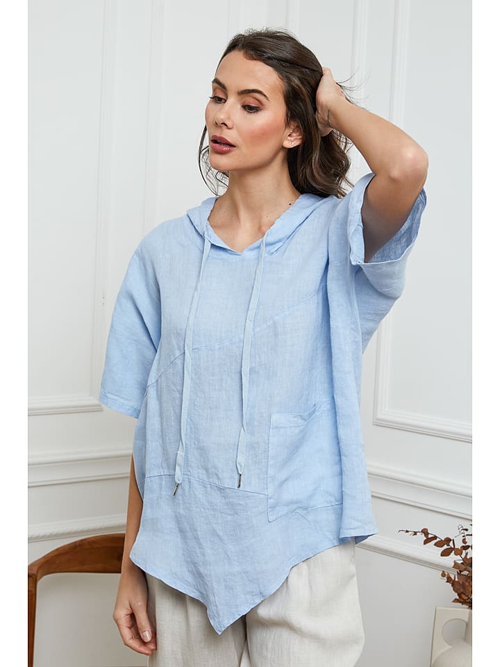 Joséfine Lniana bluzka w kolorze błękitnym rozmiar: S