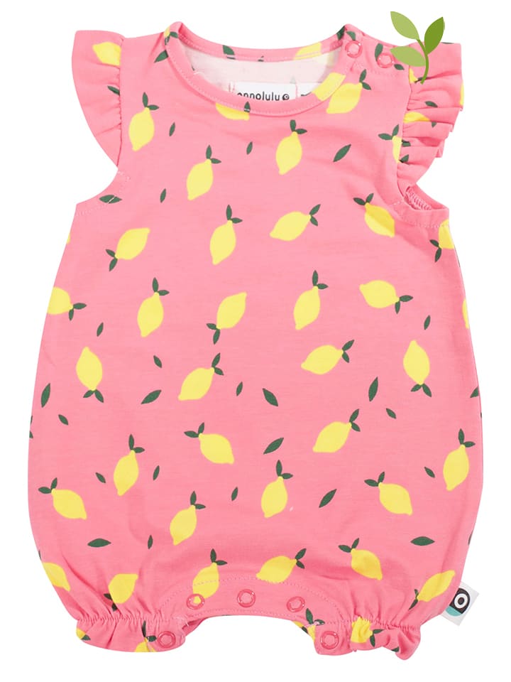 ONNOLULU Rampers "Lemon" w kolorze biało-jasnoróżowym rozmiar: 86/92