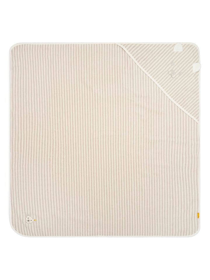 Steiff Ręcznik w kolorze beżowym z kapturem - 36 x 44 cm rozmiar: onesize