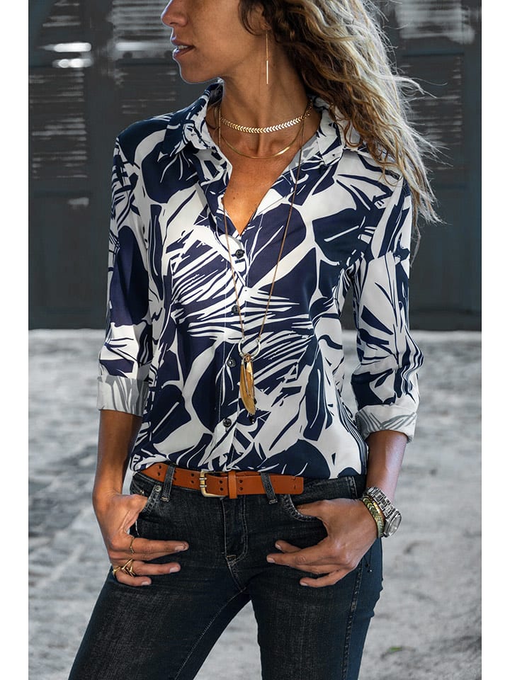 Gunes Kizi Koszula w kolorze granatowo-białym rozmiar: 36