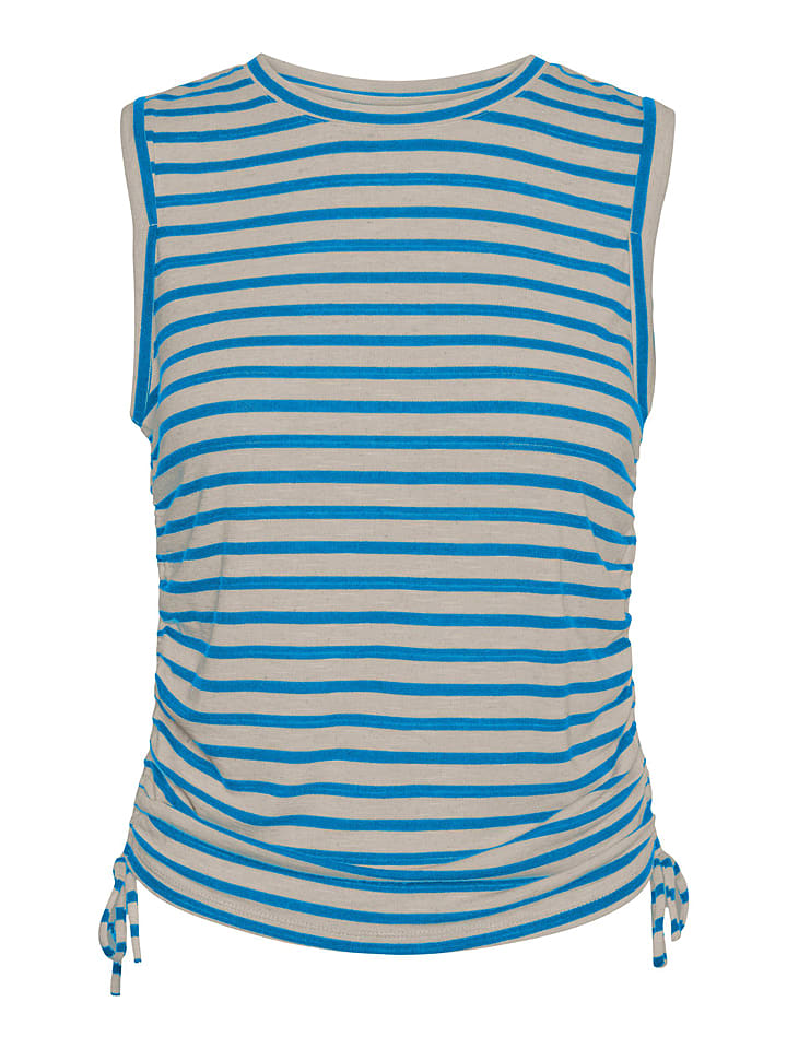 Vero Moda Top "Holly" w kolorze niebiesko-białym rozmiar: XL