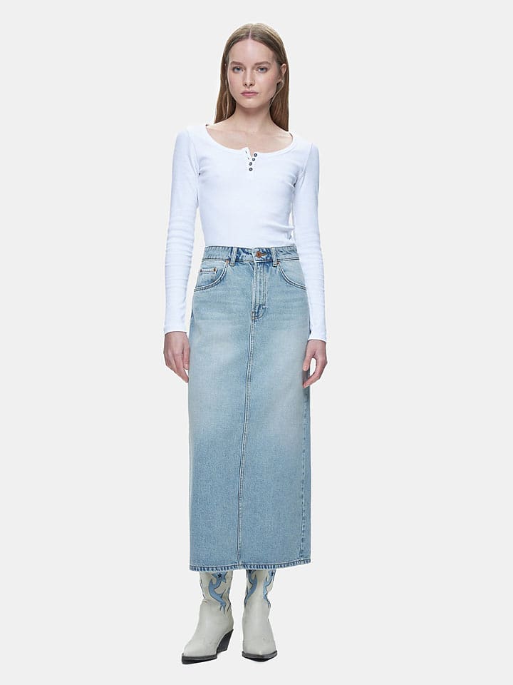 LTB Spódnica dżinsowa "Danica" w kolorze błękitnym rozmiar: M