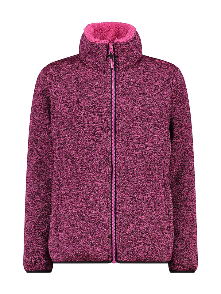 CMP Kurtka polarowa w kolorze różowo-czarnym rozmiar: 140