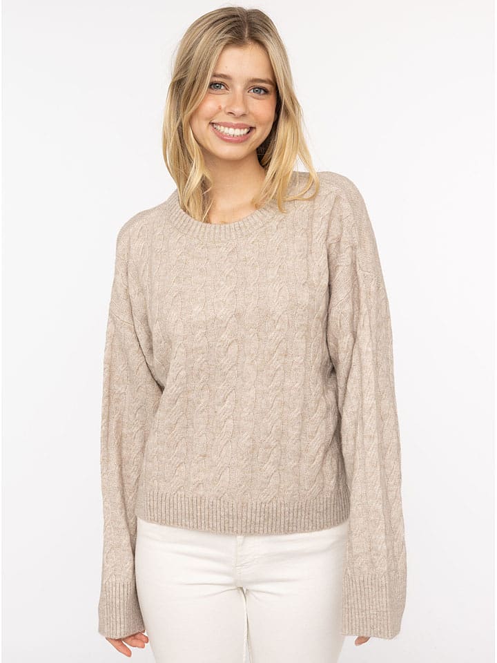 Zwillingsherz Sweter w kolorze beżowym rozmiar: XL