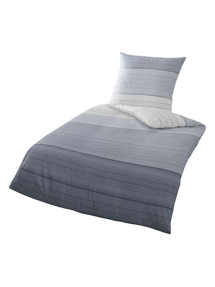 Bierbaum Komplet pościeli renforcé w kolorze antracytowo-szarym rozmiar: 155x220 cm
