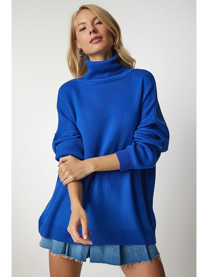 Happiness Istanbul Sweter w kolorze niebieskim rozmiar: onesize