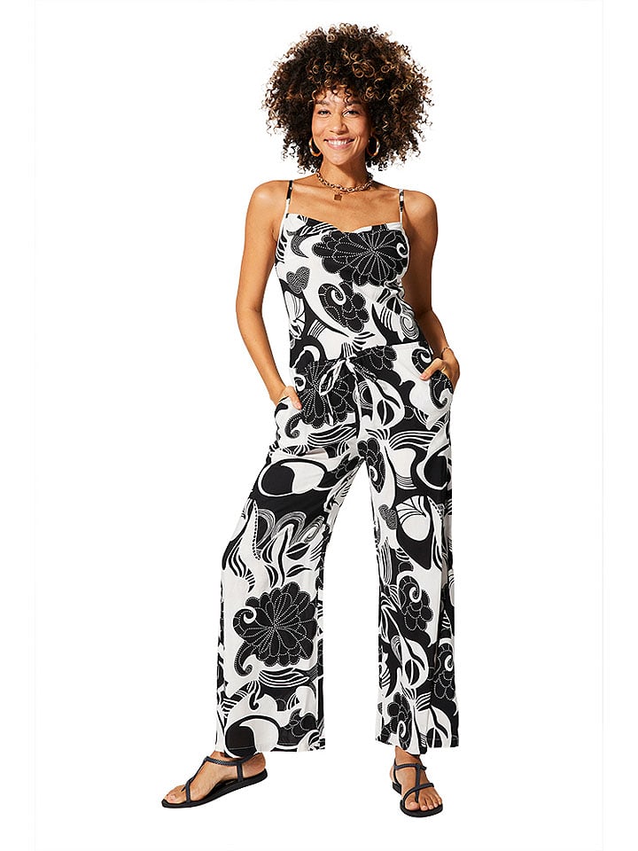 Aller Simplement Kombinezon w kolorze czarno-białym rozmiar: 38/40