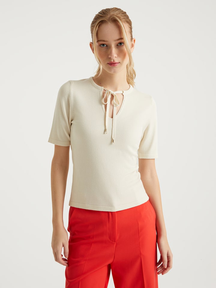 BGN Sweter w kolorze kremowym rozmiar: 34