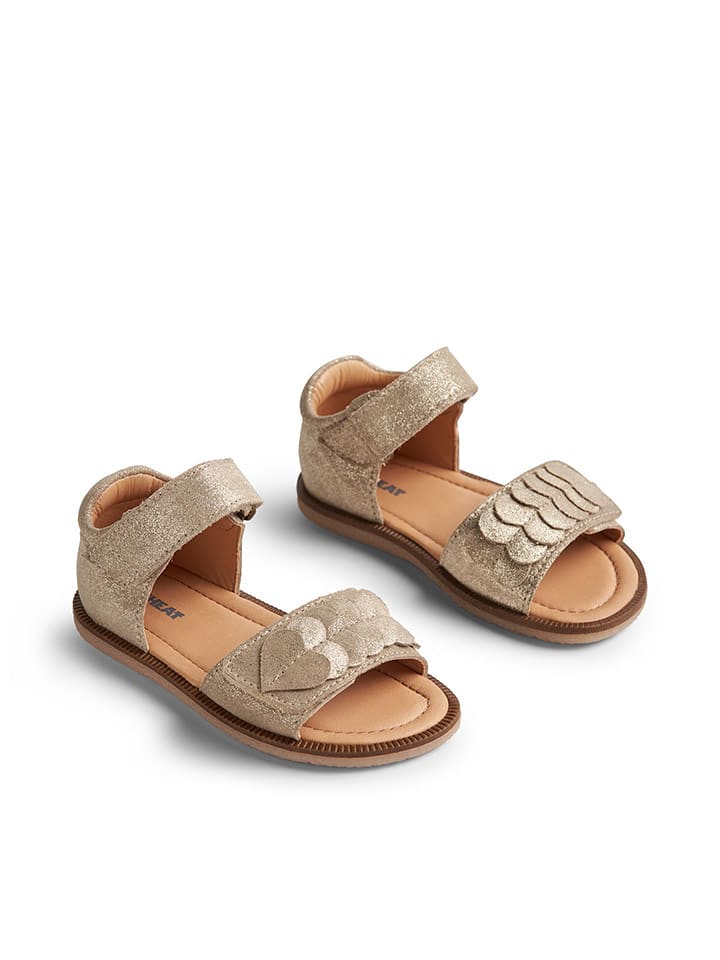 Wheat Skórzane sandały "Uma" w kolorze złotym rozmiar: 28