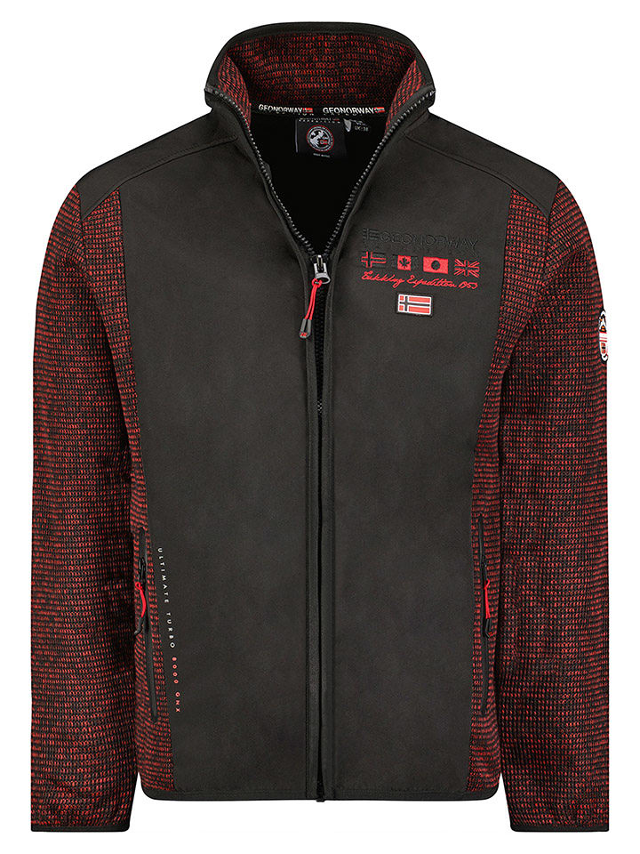 Geographical Norway Kurtka polarowa "Tonio" w kolorze bordowo-czarnym rozmiar: XXL