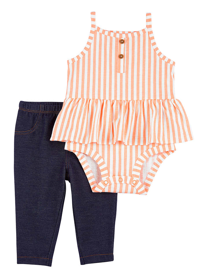 carter's 2-częściowy zestaw w kolorze pomarańczowym rozmiar: 62