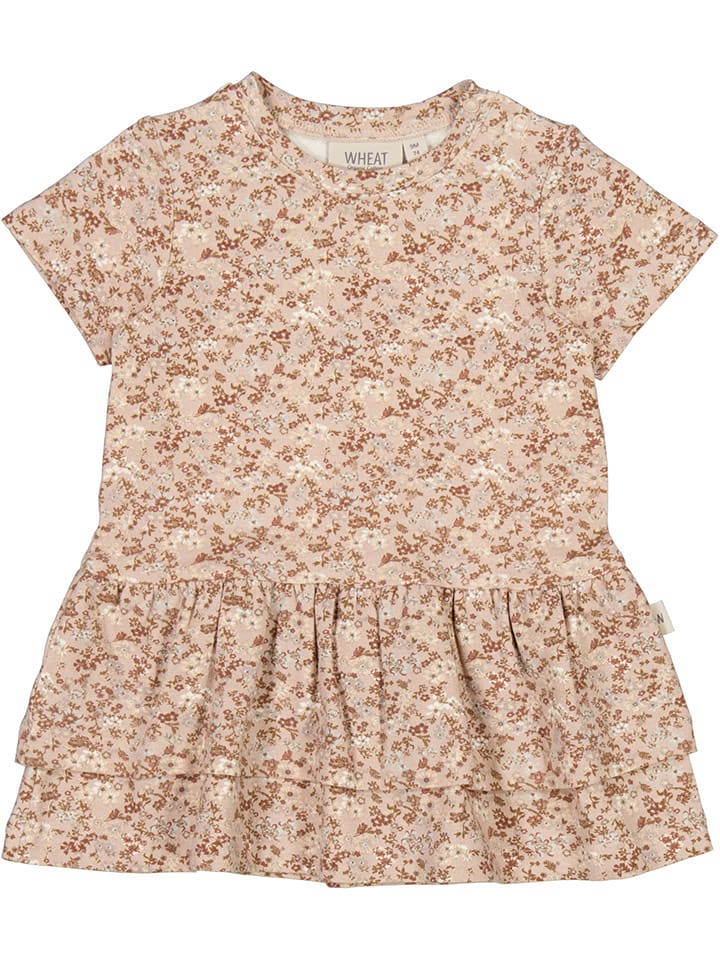 Wheat Sukienka "Johanna" w kolorze jasnoróżowo-jasnobrązowym rozmiar: 86