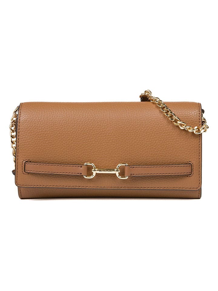 Michael Kors Skórzana torebka w kolorze jasnobrązowym - 21 x 20 x 11 cm rozmiar: onesize